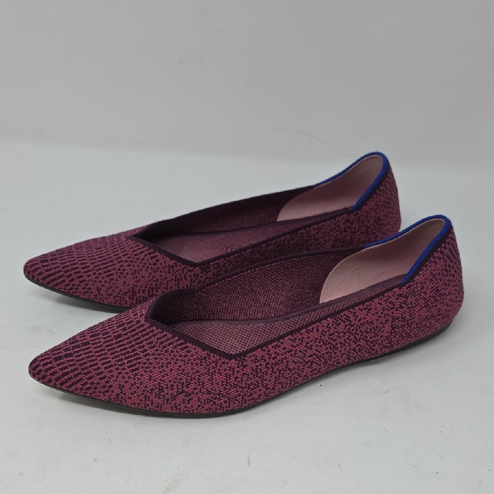 Rothys The Point Fig Python Pointed Toe Slip On F… - image 1